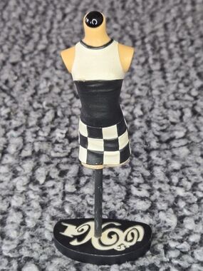 Miniature Y2K Ska - 1960's Mod Checker Black and White Sleeveless Mini Dress